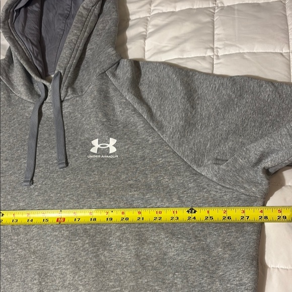 Under Armour Fleece Cotton-Blend ColdGear Short Sleeve Hoodie Sweatshirt - Picture 4 of 9